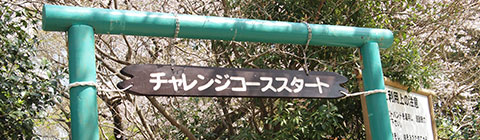 千葉県野田市の清水公園フィールドアスレチック　チャレンジコースゲート