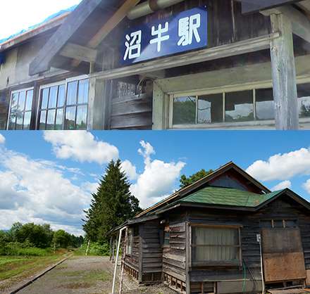 カートピア9月号で訪れた北海道雨竜郡幌加内町にあるJR深名線沼牛駅の旧駅舎
