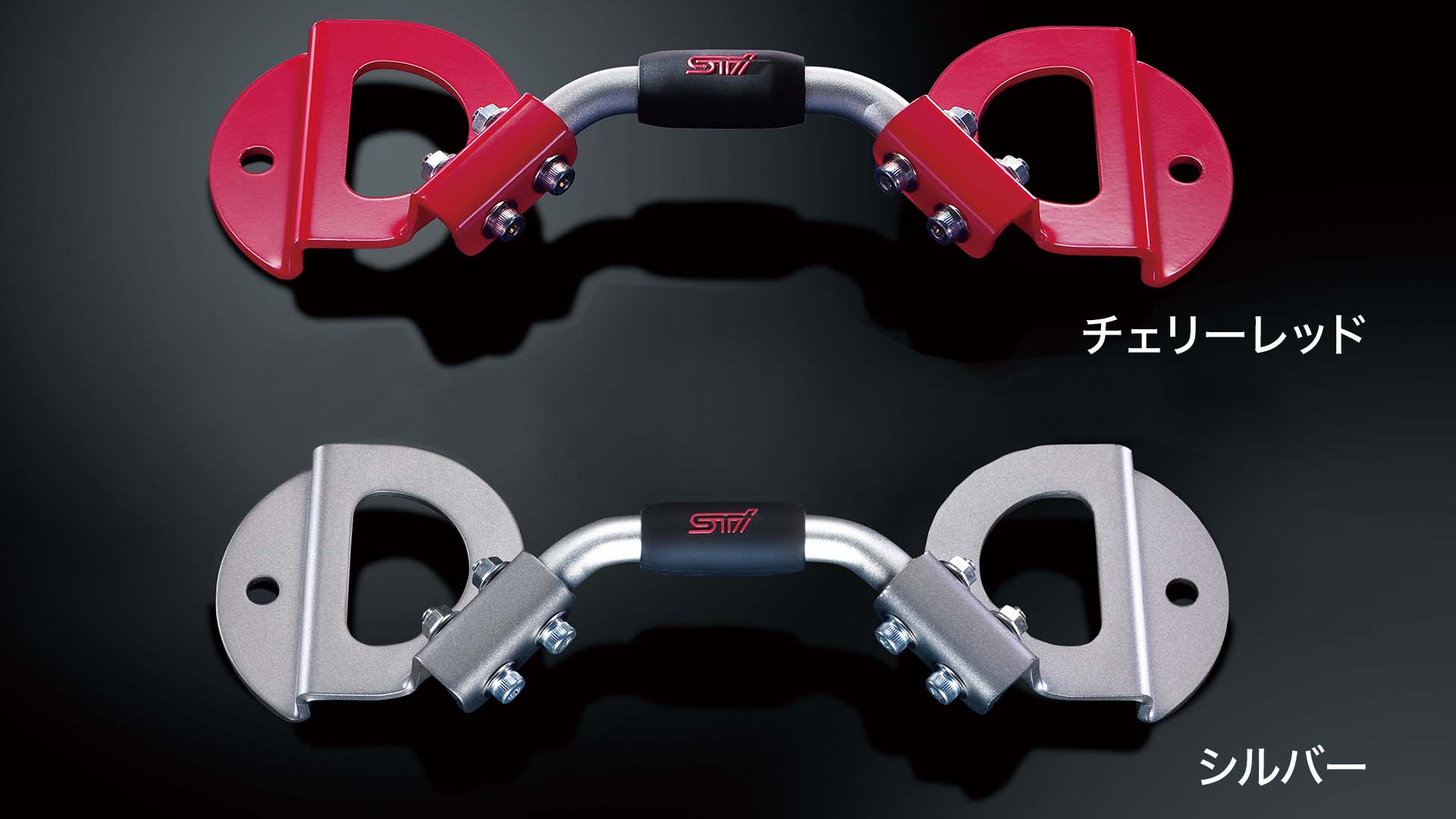 STI バッテリーホルダー（チェリーレッド/シルバー）