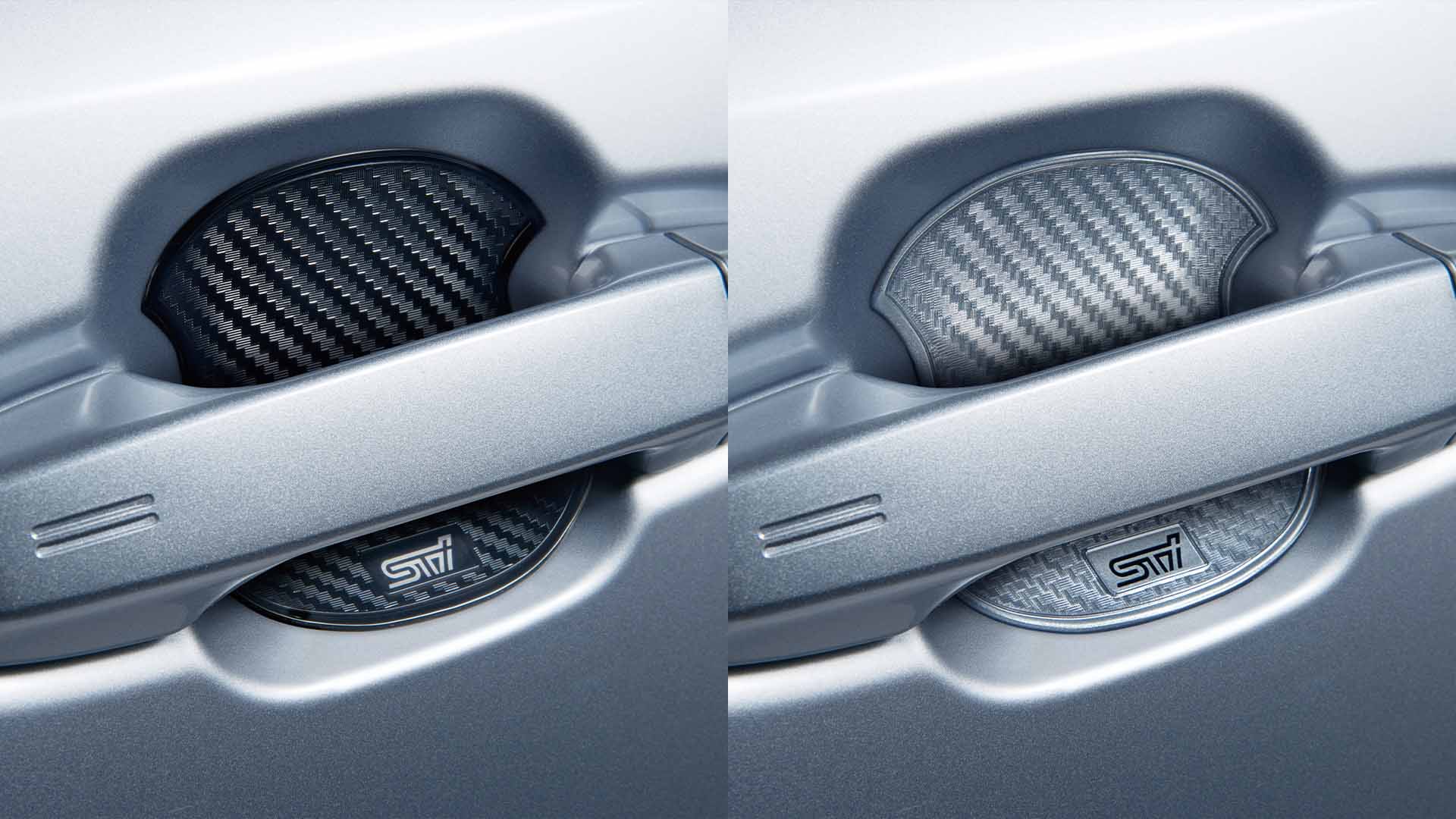 STI ドアハンドルプロテクター（ブラック/シルバー）※SUBARU純正保証対象外