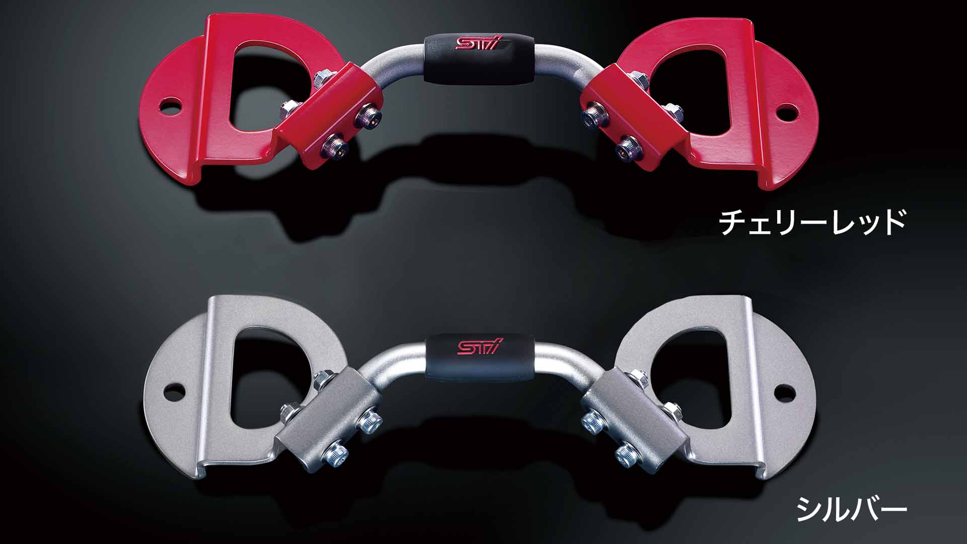 STI バッテリーホルダー（チェリーレッド/シルバー）