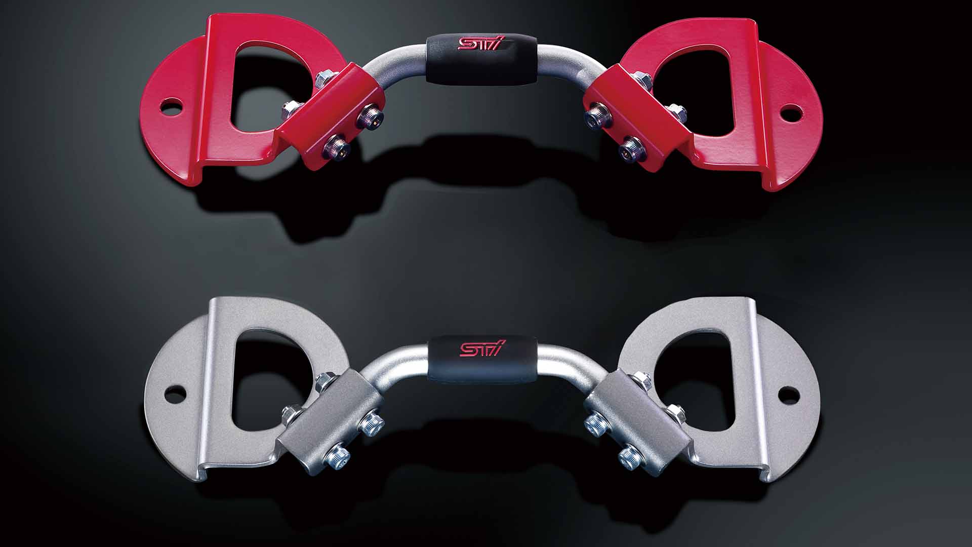 STI バッテリーホルダー（チェリーレッド/シルバー）※SUBARU純正保証対象外