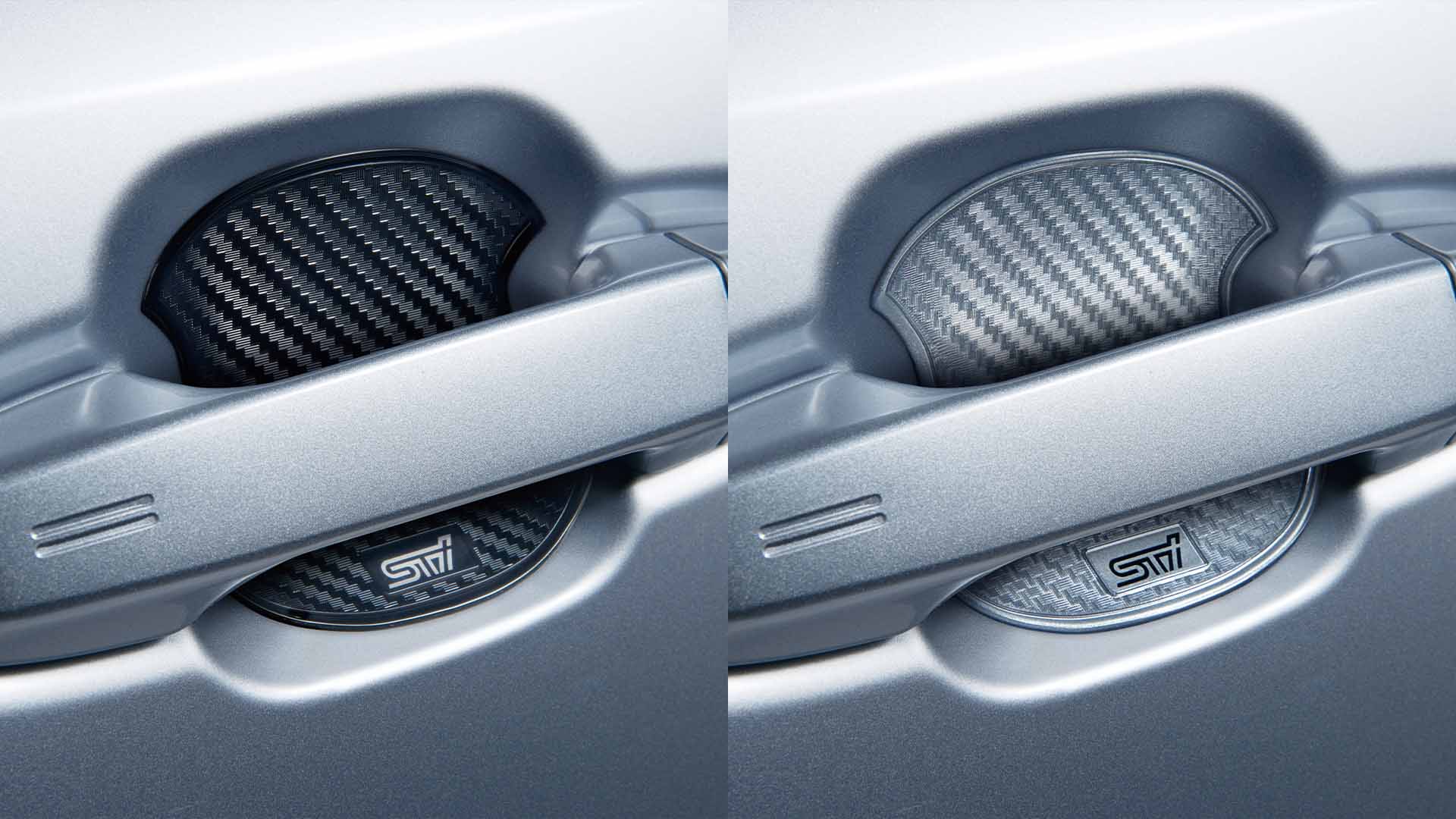 STI ドアハンドルプロテクター（ブラック/シルバー）※SUBARU純正保証対象外