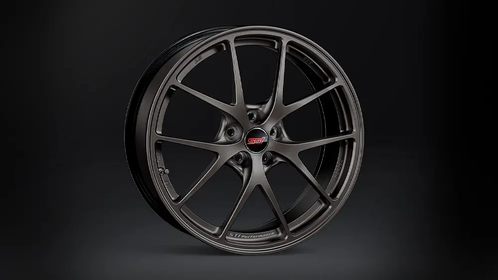 STI製BBS18インチ×7.5Jアルミホイール（マットグレイ）［TYPE RA］