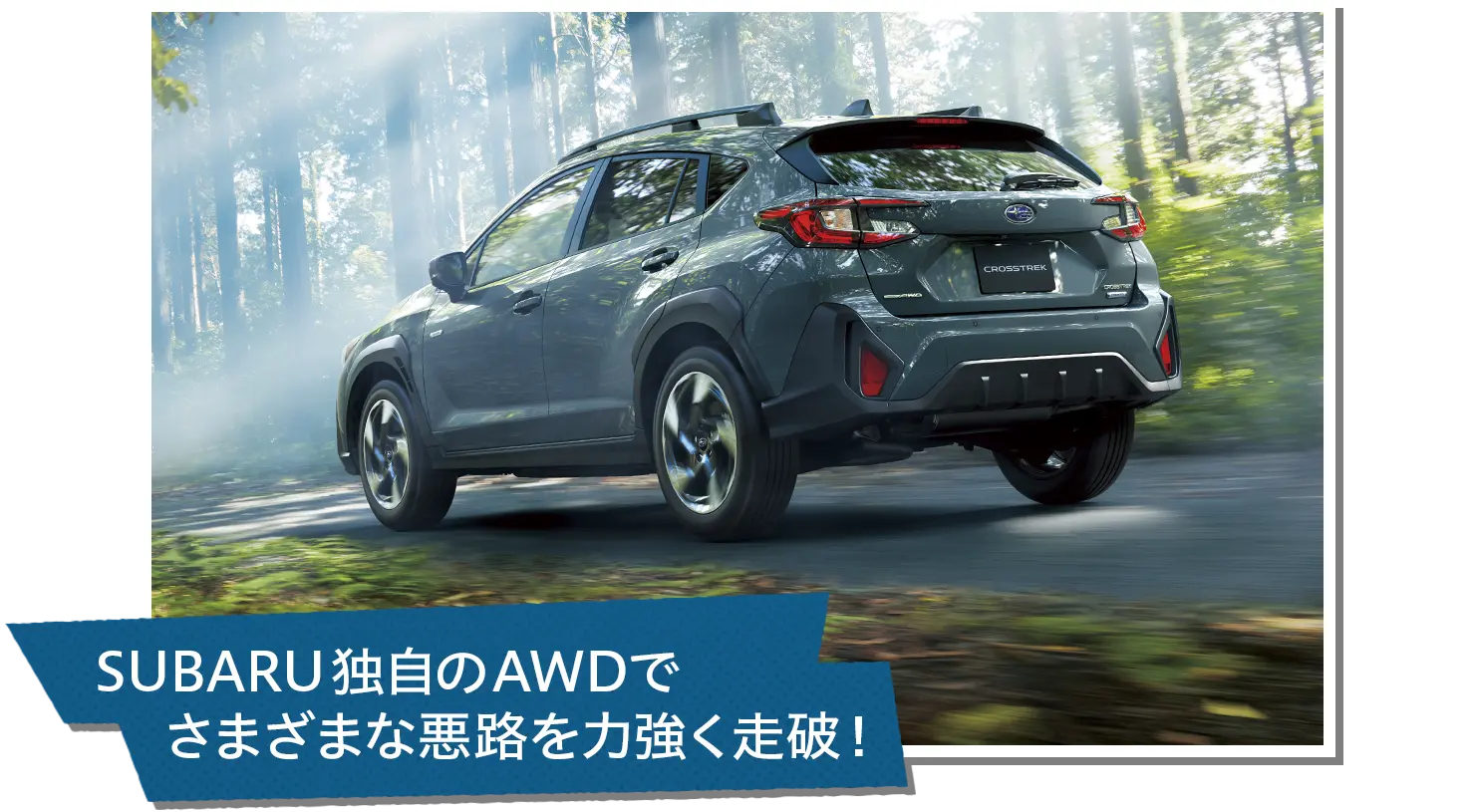 SUBARU独自のAWDでさまざまな悪路を力強く走破！