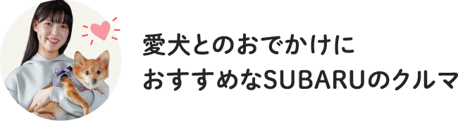 愛犬とのおでかけにおすすめなSUBARUのクルマ