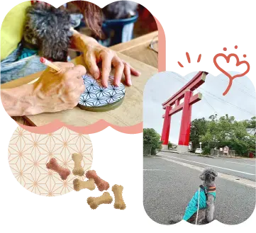 瓦粘土のコースター作りを体験