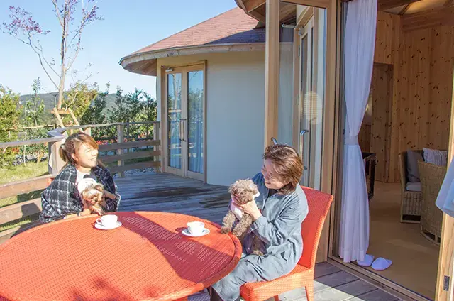 GRAND CHARIOT 北斗七星135° ワンちゃんとくつろぐイメージ