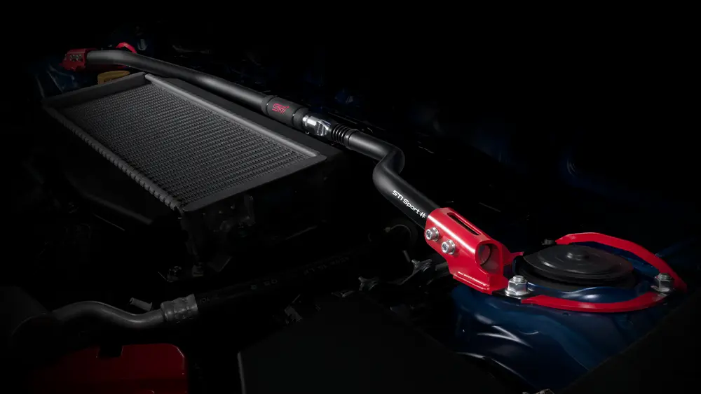 STI製フレキシブルドロータワーバー フロント（STI Sport♯ロゴ付）