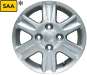 直径14インチ。タイヤ「155/65R14」ホイール「14×4.5J」