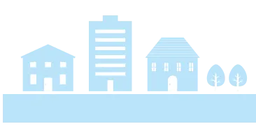 街なかの風景のイラスト