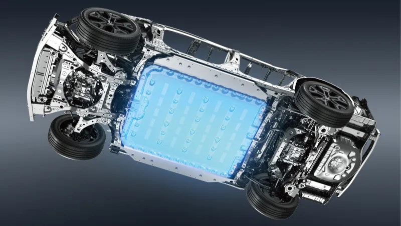 床下に搭載したバッテリー