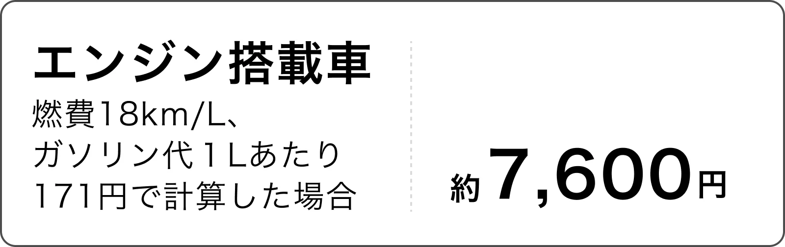 エンジン搭載車約7,600円