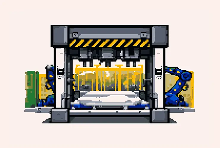 プレス工程のイラスト