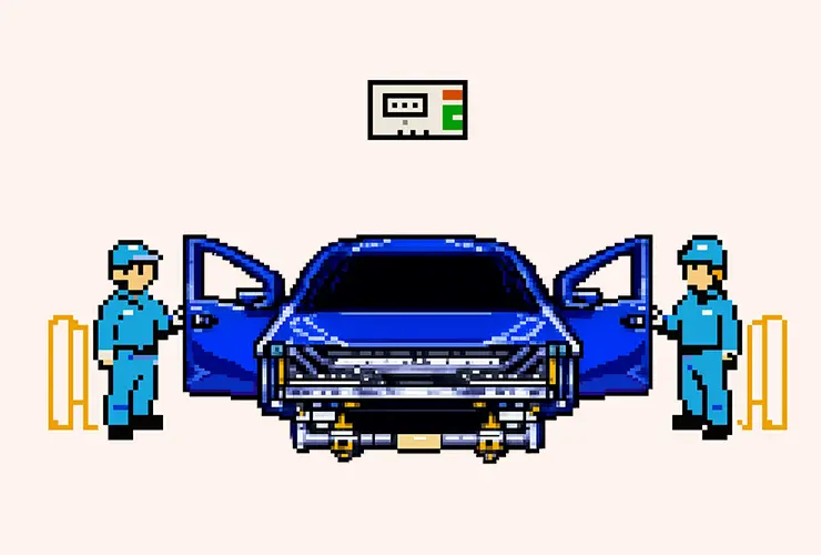 塗装工程のイラスト