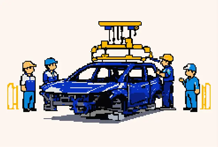 最終組み立て工程のイラスト