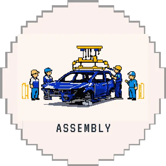 最終組み立ての工程