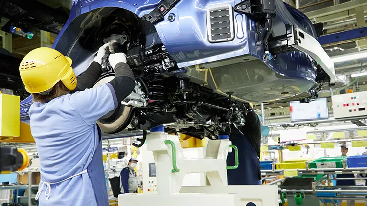 サスペンション取り付けの工程