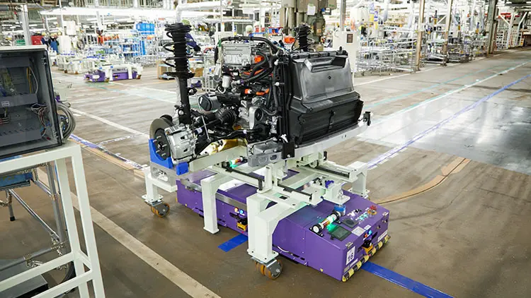 サスペンション取り付けの工程