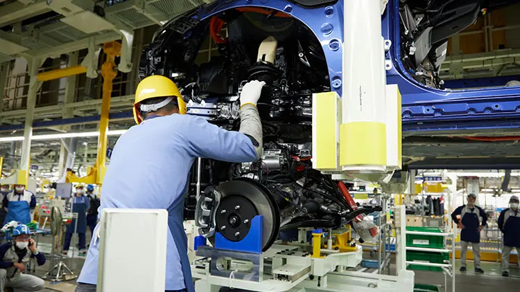 サスペンション取り付けの工程