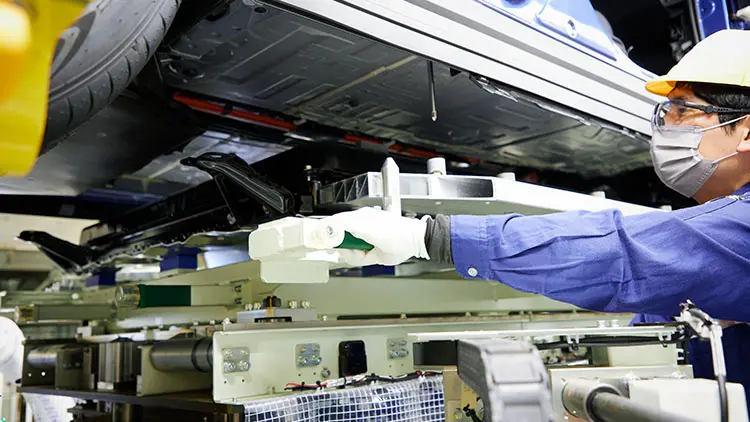 バッテリー取り付けの工程