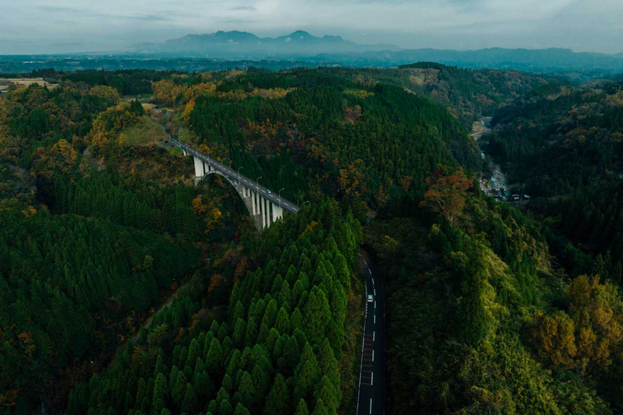 大分県 上空から見た神原渓谷 | SUBARU グランドツーリングNIPPON | SUBARU | レヴォーグ