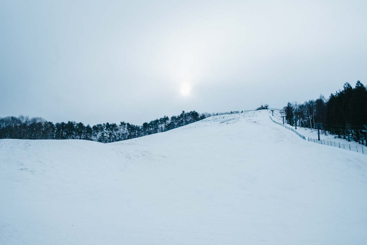 長野県 聖高原スキー場の麓から見たゲレンデの様子 | SUBARU グランドツーリングNIPPON | SUBARU | レヴォーグ