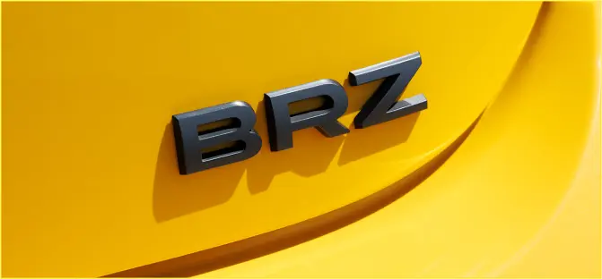 SUBARU BRZ Yellow Edition BRZリヤオーナメント（ラスターブラック塗装）