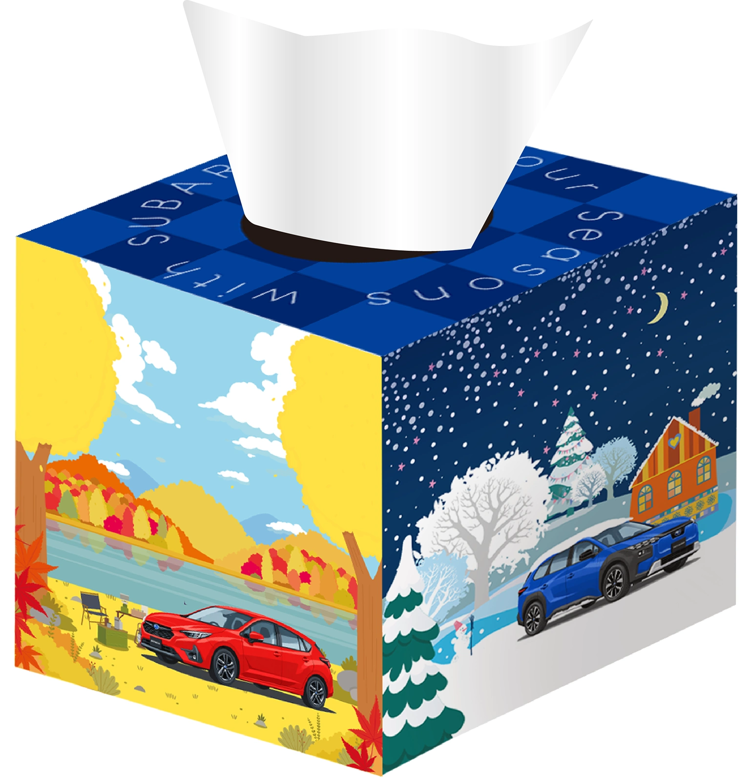SUBARUオリジナル キューブ BOXティッシュ イメージ
