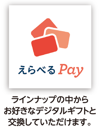 ラインナップの中からお好きなデジタルギフトと交換していただけます。