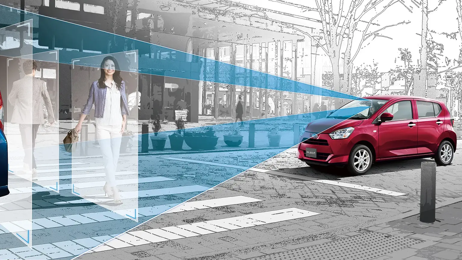 プレオ プラス　安全運転をサポートするスマートアシスト イメージ