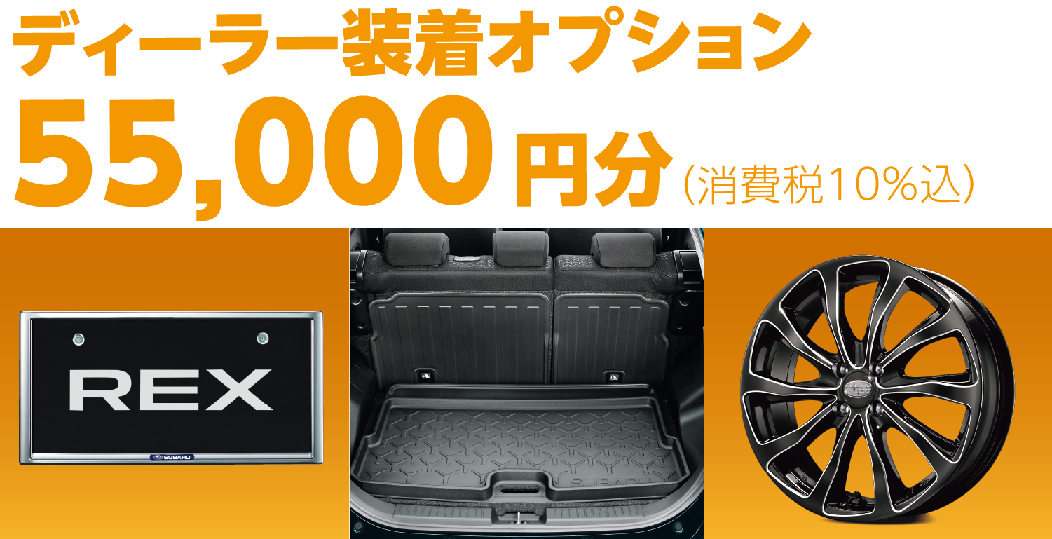 ディーラー装着オプション 55,000円分(消費税10%込み)のビジュアル