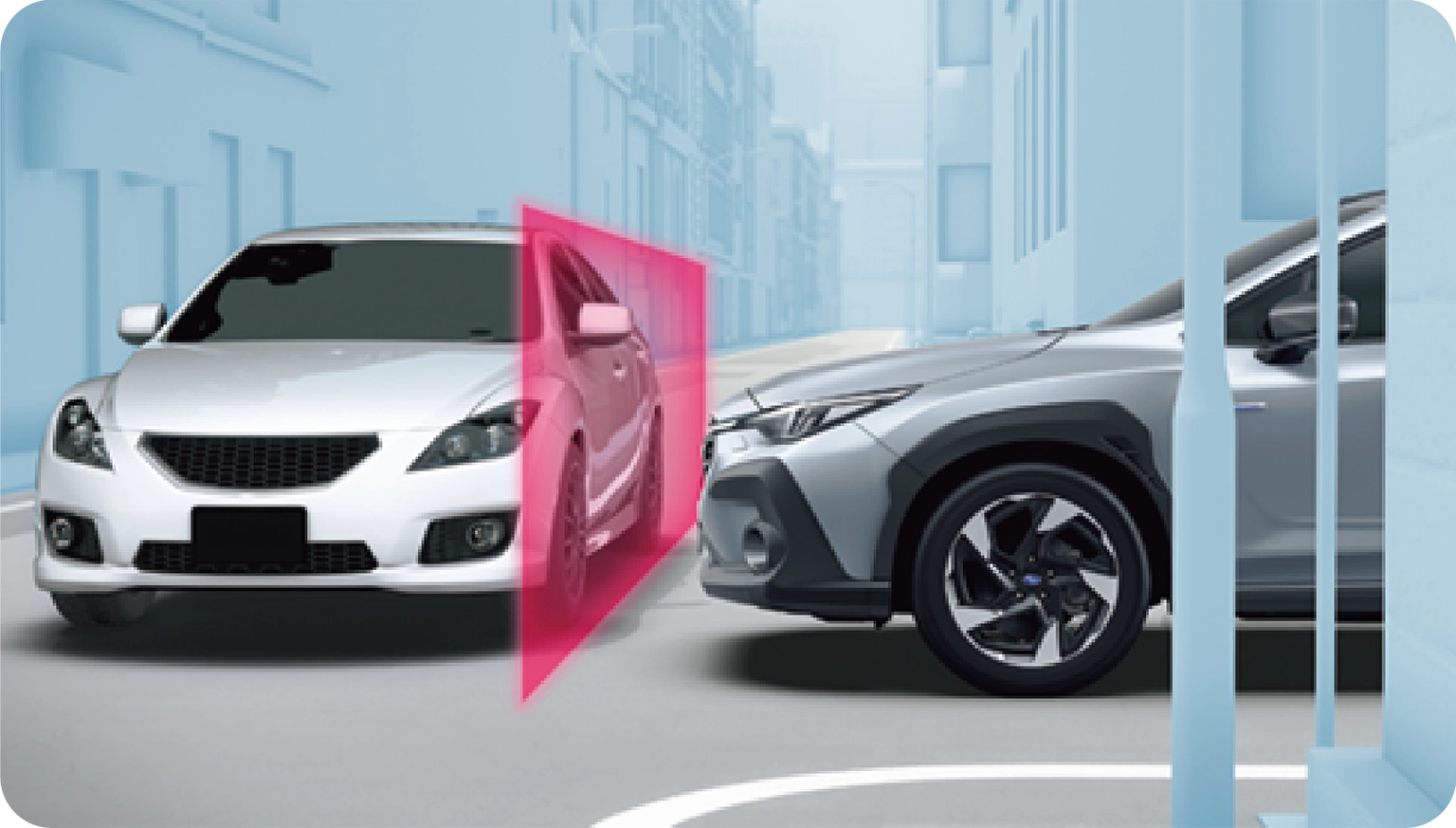 &ldquo;ぶつからない&rdquo;をサポートするアイサイト搭載 イメージ