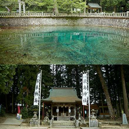 カートピア10月号で訪れた山口県美祢市の別府弁天池と厳島神社