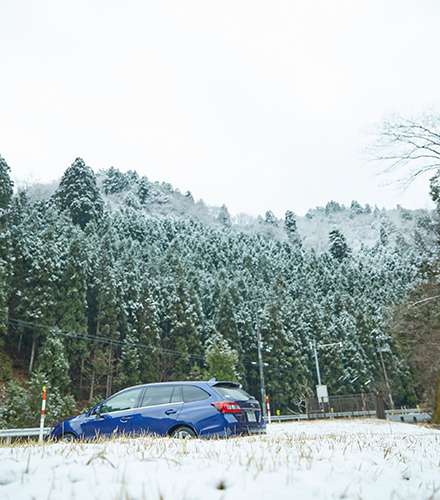 京都への帰路、国道162号の雪深い場所