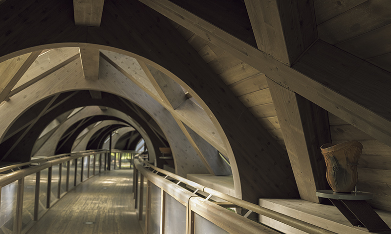カートピア 駐車場と遺跡を繋ぐ吊り橋の内部 | SUBARU