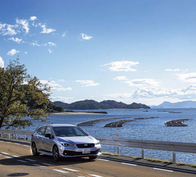 カートピア 広島県江田島市の大原湾沿いを走るインプレッサ STI Sport | SUBARU