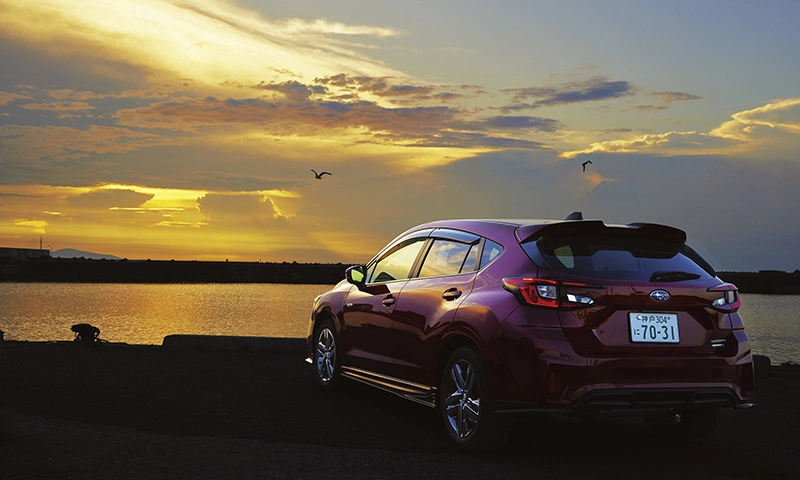 カートピア 夕景とインプレッサ | SUBARU