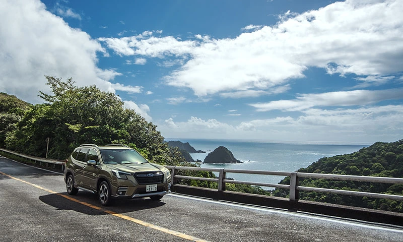 カートピア 高知県土佐市にある横浪黒潮ラインから見える太平洋とフォレスター | SUBARU