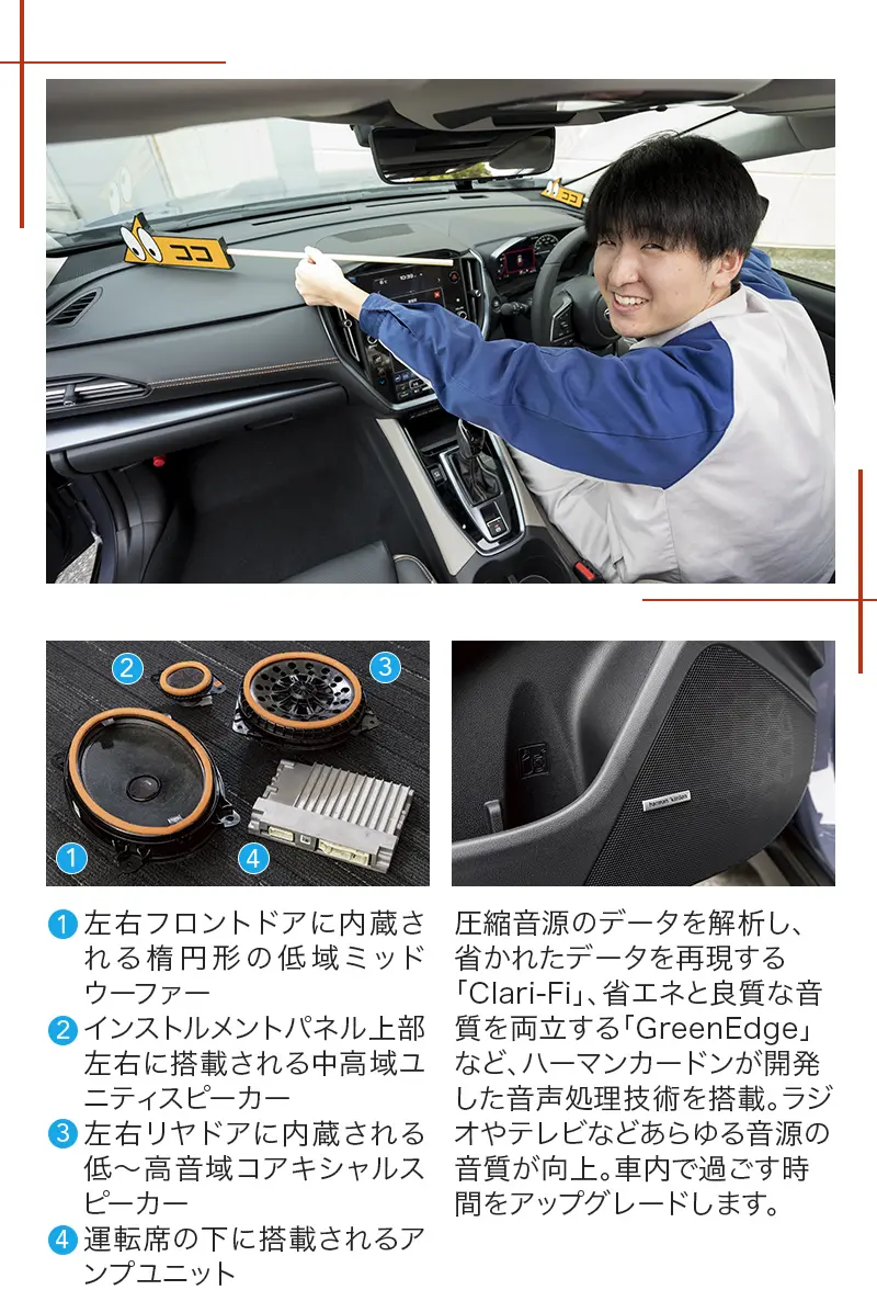 カートピア ハーマンカードンサウンドシステム イメージ | SUBARU