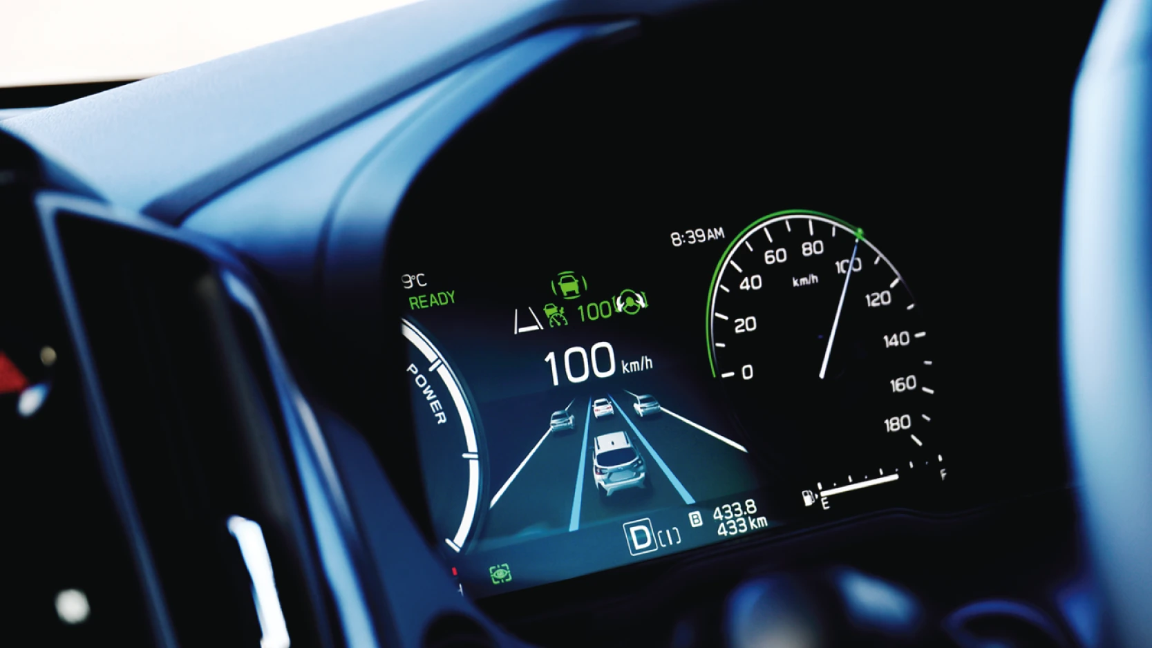 カートピア アイサイトXが作動している状態の画面表示。 | SUBARU