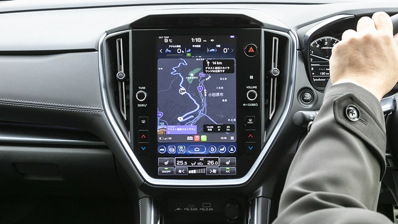 カートピア 11.6インチモニターにマップが表示されている様子 | SUBARU