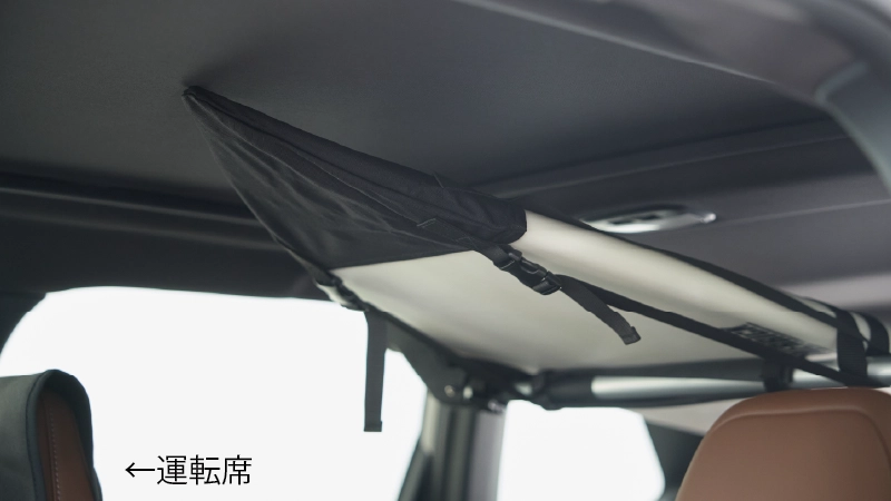 カートピア サーフボードホルダーを使ったフォレスターの天井にサーフボードを積載した様子 | SUBARU