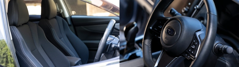 カートピア レヴォーグのフロントシート、ステアリングの写真 | SUBARU