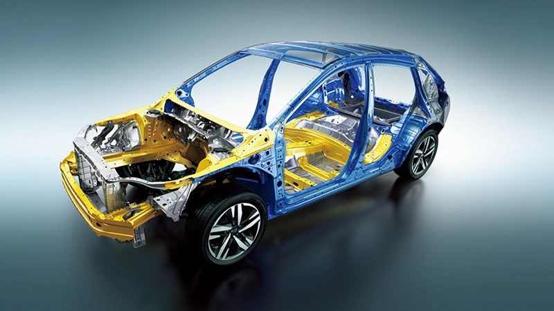 カートピア インプレッサに採用されているスバルグローバルプラットフォームの全体図。  | SUBARU