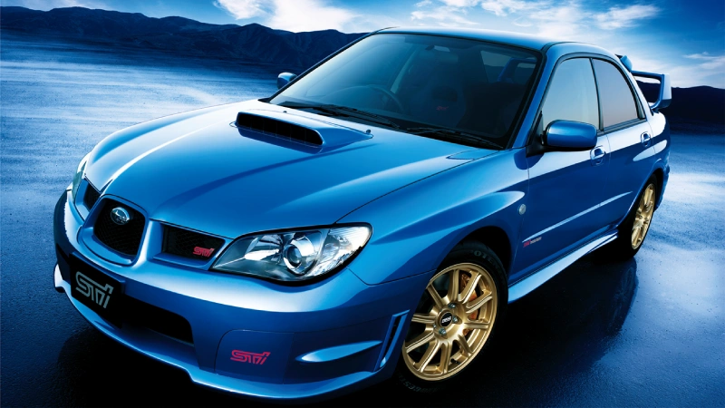 カートピア 2005年6月発売のインプレッサWRX（GD/GG型）改良モデルの全体を写した写真。 | SUBARU