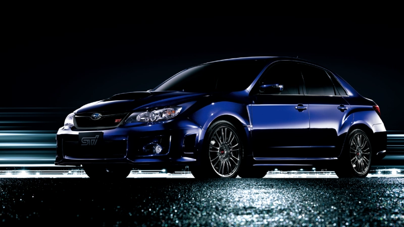 カートピア 4ドアモデルが追加されたインプレッサ WRX STI（GR/DV型）の全体を写した写真。 | SUBARU