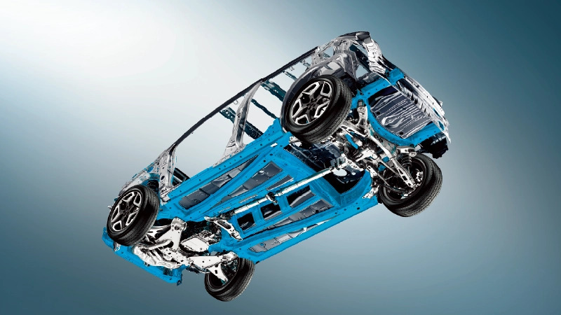 カートピア 2代目SUBARU XVのスバルグローバルプラットフォームをイメージした透過図。 | SUBARU