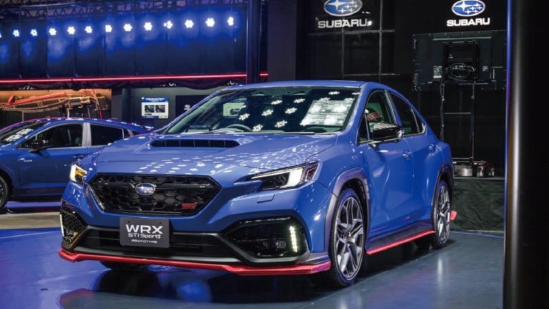 カートピア 東京オートサロンの会場に展示された、青いWRX STI Sport♯ PROTOTYPE。 | SUBARU