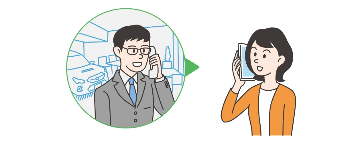 MySubaru Connect 販売店への連絡イメージ